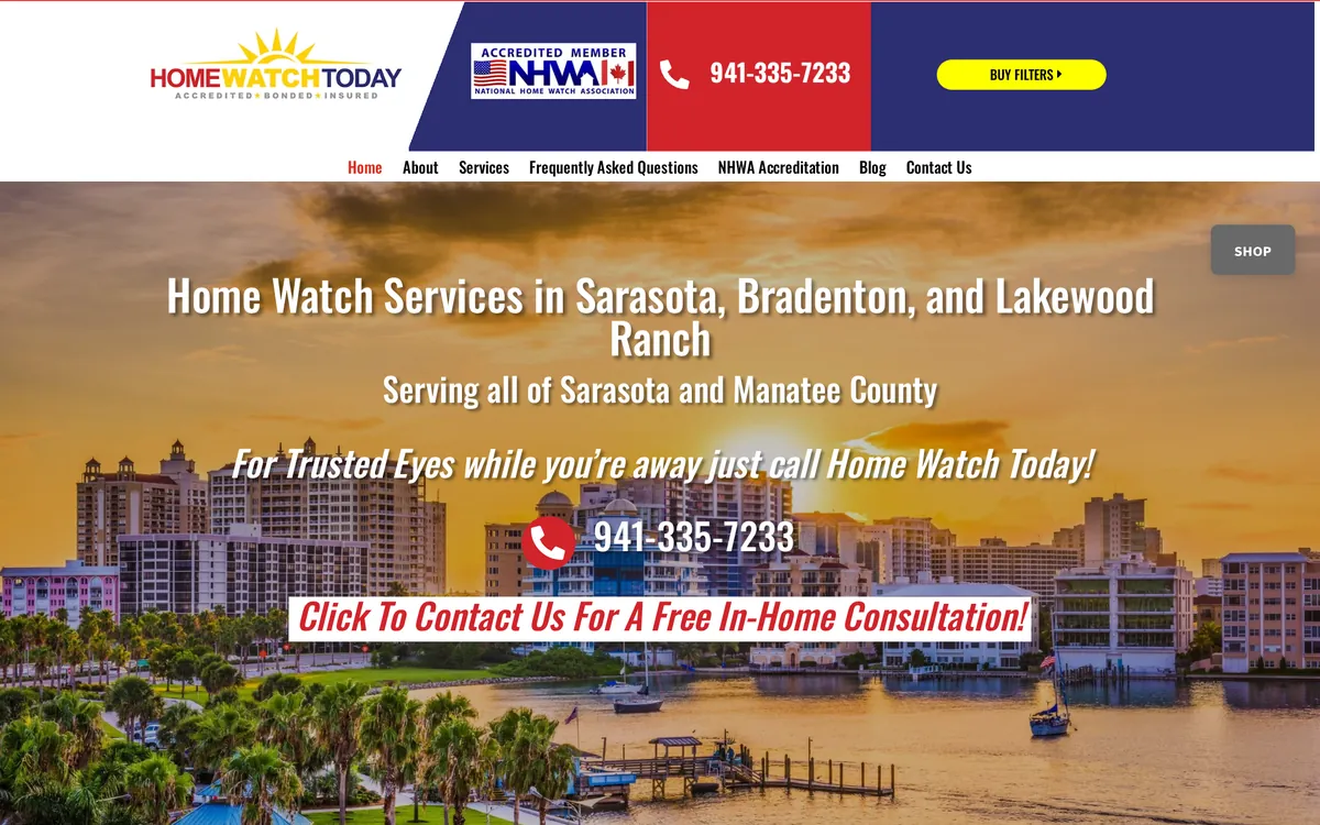 Home Watch Today website designed by Home Watch Marketing